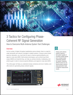 Thumbnail of white paper: Tactics for Configuring Phase-Coherent RF Signal Generation
