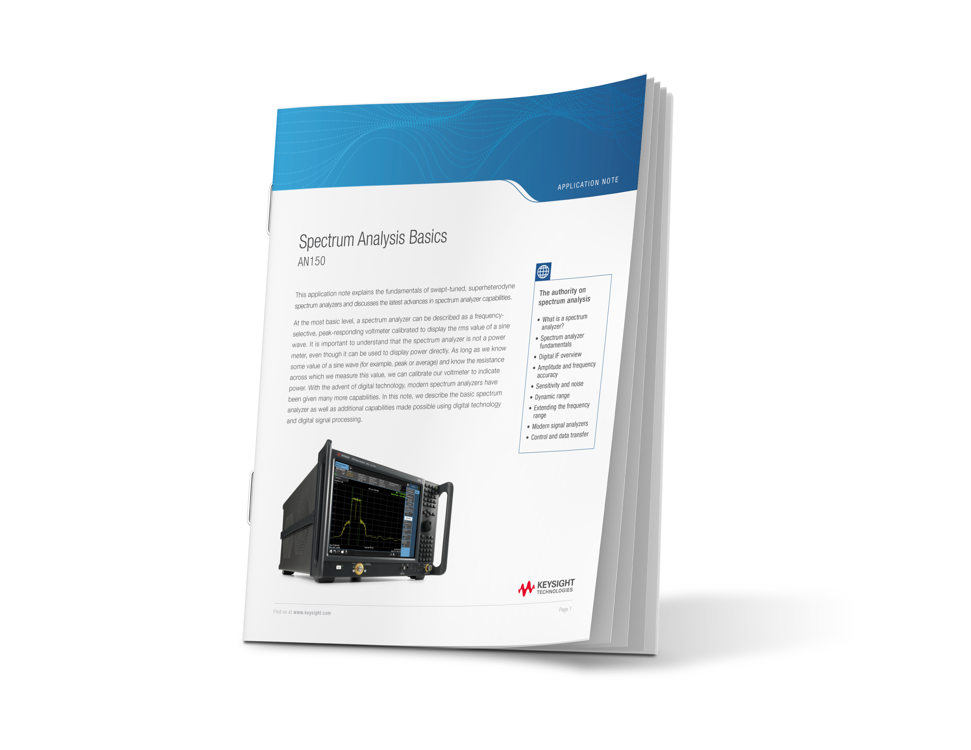 Spectrum Analysis Basics application note cover