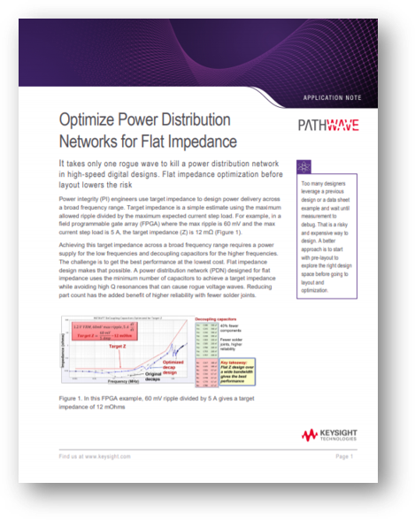 Optimize Power Distribution Networks for Flat Impedance