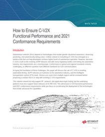 How to Ensure C-V2X Functional Performance and 2021 Conformance Requirements Cover Image